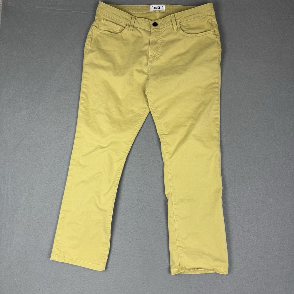 Paige‎ Mens Taupe Normandie Straight Leg Japanese Twill Jeans Pants Size 34x28